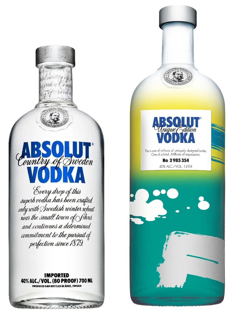 Absolut Vodka Unique Set 2x 1 Liter 3 Absolut Vodka Unique Set 2x 1 Liter