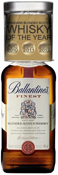 Ballantines Whisky Finest 0,7 Liter Mit Glas On Pack
