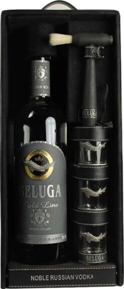 Beluga Vodka Gold 0,7 Liter Mit 3 Silbernen Shots