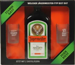 Jägermeister 0,7 Liter Mit 2 Gläsern