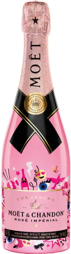 Moet & Chandon Champagner Rose Imperial Emoeticons Bottle 0,75 L