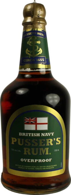 Pusser's British Navy Rum Green Label Overproof 0,7 Liter