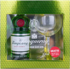 Tanqueray Gin 0,7 Liter In Der Geschenkbox Mit Glas