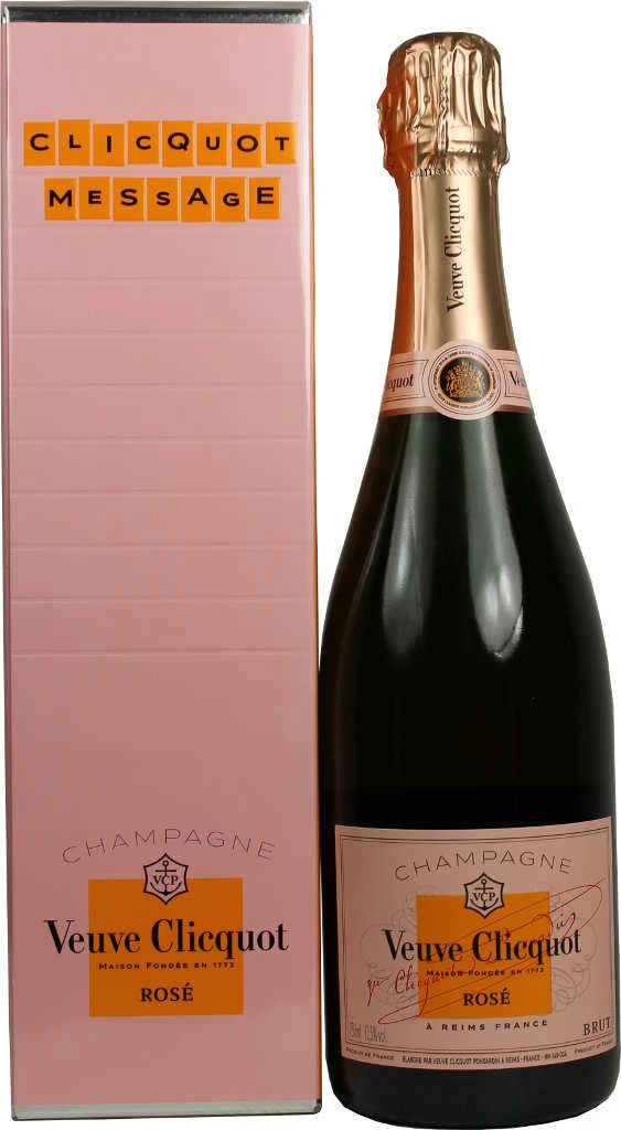 Veuve Clicquot Rosé Champagner Message Edition 0,75l 3 Veuve Clicquot Rosé Champagner Message Edition 0,75l