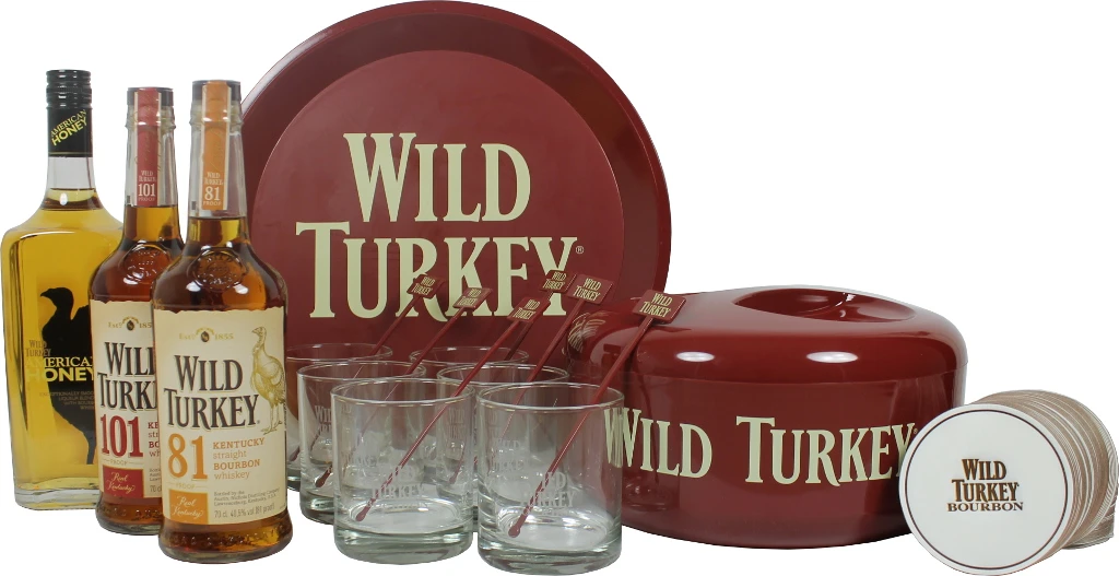 Wild Turkey Bourbon Whiskey Set 3 Wild Turkey Bourbon Whiskey Set